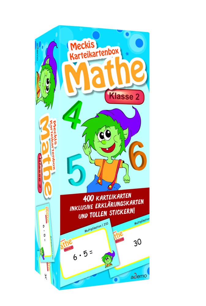 Karteibox Mathe Klasse 2: mit 400 farbigen Karteikarten und tollen Stickern Learning & Reference