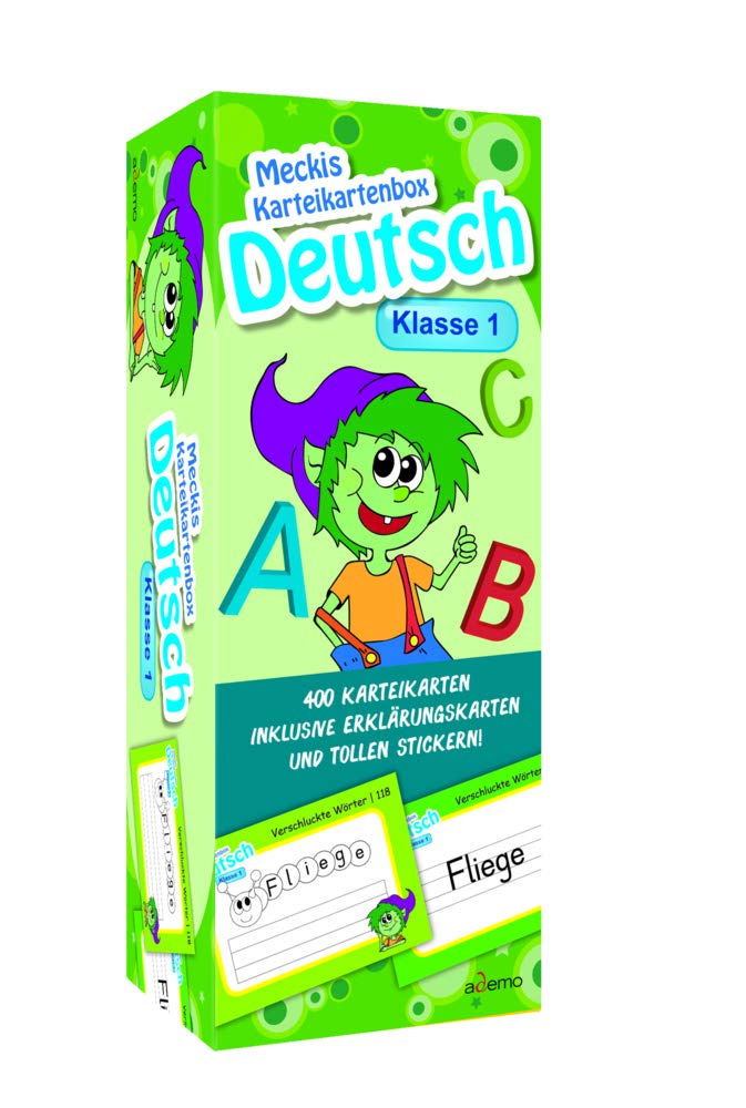 Karteibox Deutsch Klasse 1: mit 400 farbigen Karteikarten und tollen Stickern Learning & Reference