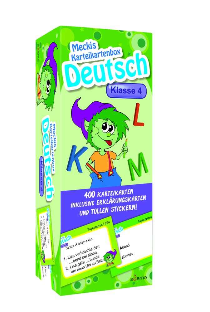 Karteibox Deutsch Klasse 4: mit 400 farbigen Karteikarten und tollen Stickern Learning & Reference
