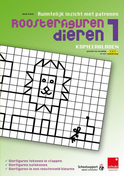 Roosterfiguren Dieren 1: Übungen zur Raumorientierung im Raster (Gittertiere: Übungen zur Raumorientierung im Raster) Learning & Reference