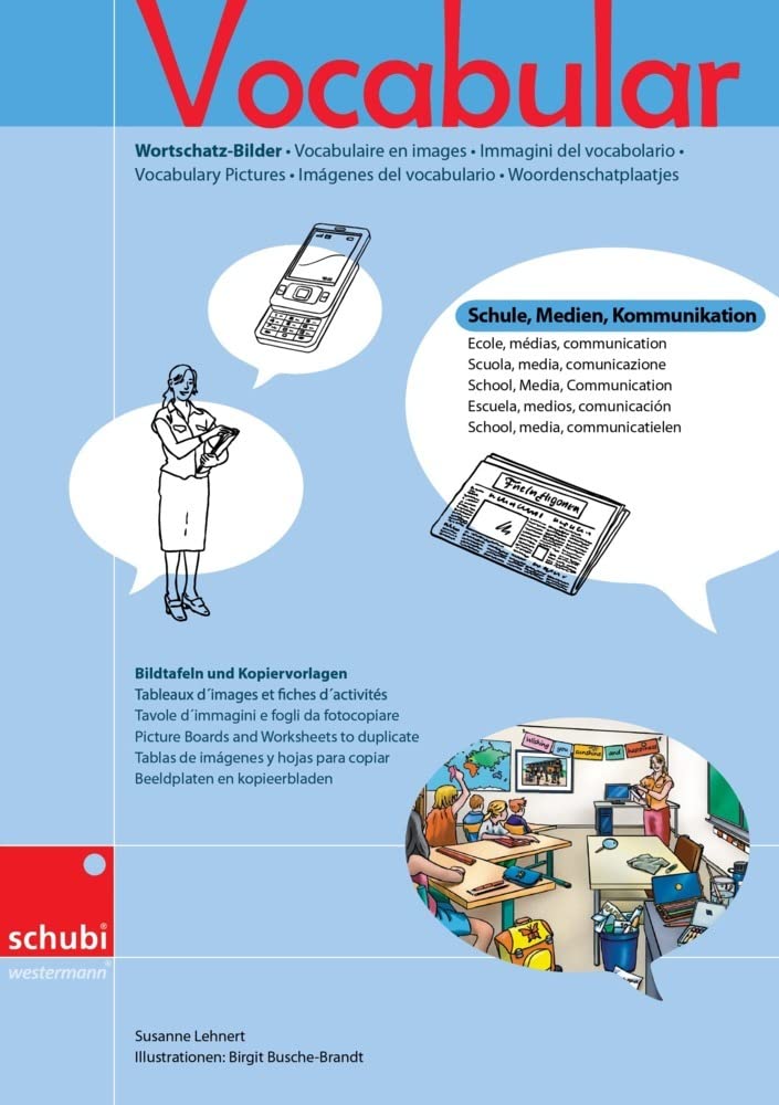 Vocabular: Kopiervorlagen Schule, Medien, Kommunikation (Vocabular Wortschatz-Bilder) Study Guides
