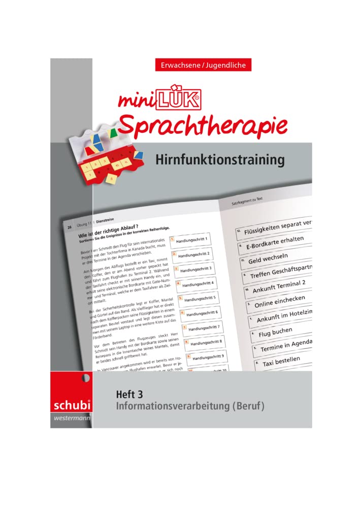 miniLÜK-Sprachtherapie - Hirnfunktionstraining: Heft 3 Informationsverarbeitung Beruf: Infomationsverarbeitung Beruf (Schubi-LÜK-Sprachtherapie Erwachsene) Philosophy