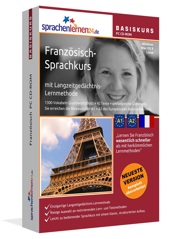 Sprachenlernen24.de Französisch Basis PC CD-ROM: Lernsoftware auf CD-ROM für Windows/Linux/Mac OS X: Französisch-Sprachkurs mit Langzeitgedächtnis-Lernmethode. Niveau A1/A2 Foreign Languages ​​& Dictionaries