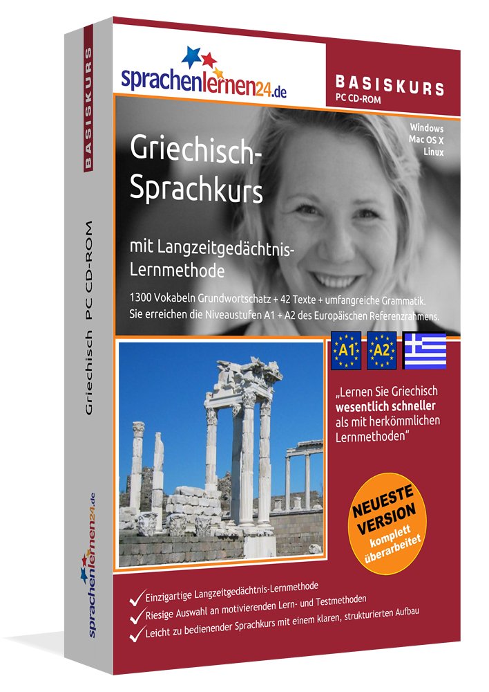 Sprachenlernen24.de Griechisch-Basis-Sprachkurs: PC CD-ROM für Windows/Linux/Mac OS X. Griechisch lernen für Anfänger.: Griechisch-Sprachkurs mit Langzeitgedächtnis-Lernmethode. Niveau A1/A2 Foreign Languages ​​& Dictionaries