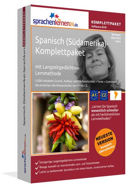 Sprachenlernen24.de Spanisch (Südamerika)-Komplettpaket (Sprachkurs): DVD-ROM für Windows/Linux/Mac OS X inkl. integrierter Sprachausgabe mit über ... mit über 5700 Vokabeln und Redewendungen Foreign Languages ​​& Dictionaries