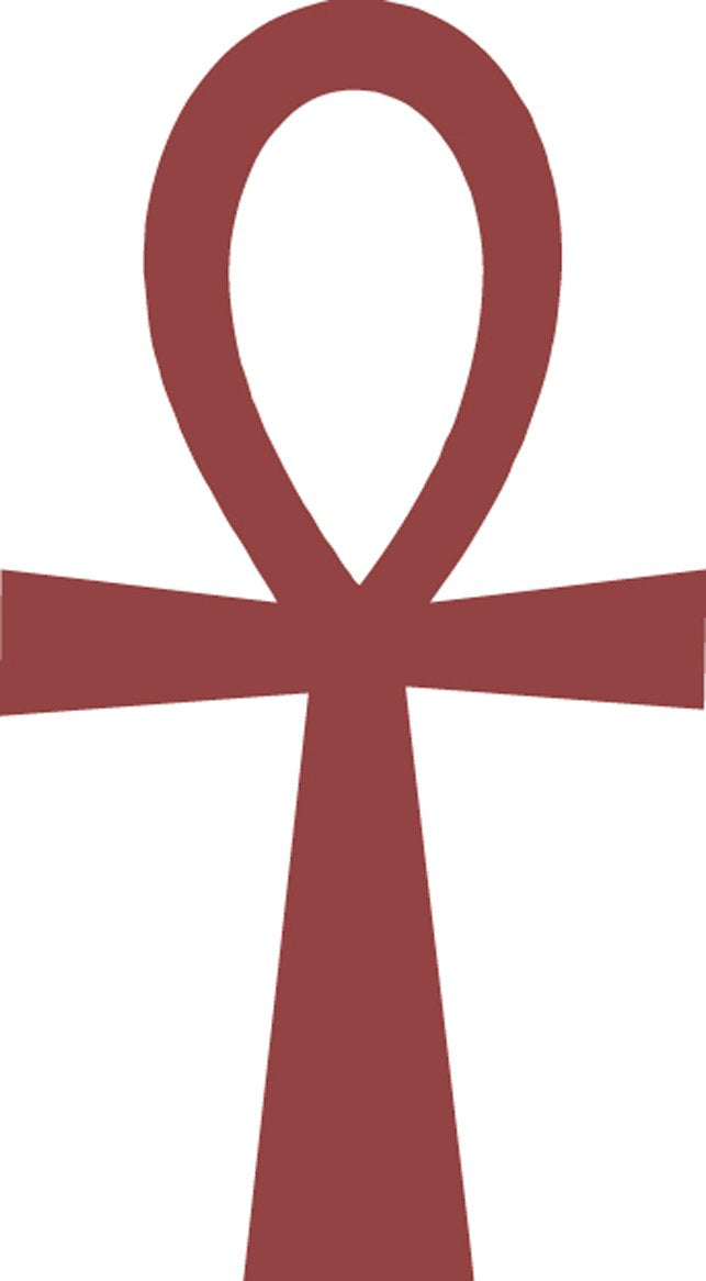 Ankh Kreuz Aufkleber: Bordeaux , ca. 20 cm hoch Film, Art & Culture