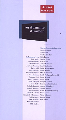 Verstummte Stimmen Die Vertreibung der "Juden" aus der Oper 1935 - 1945 Sheet Music