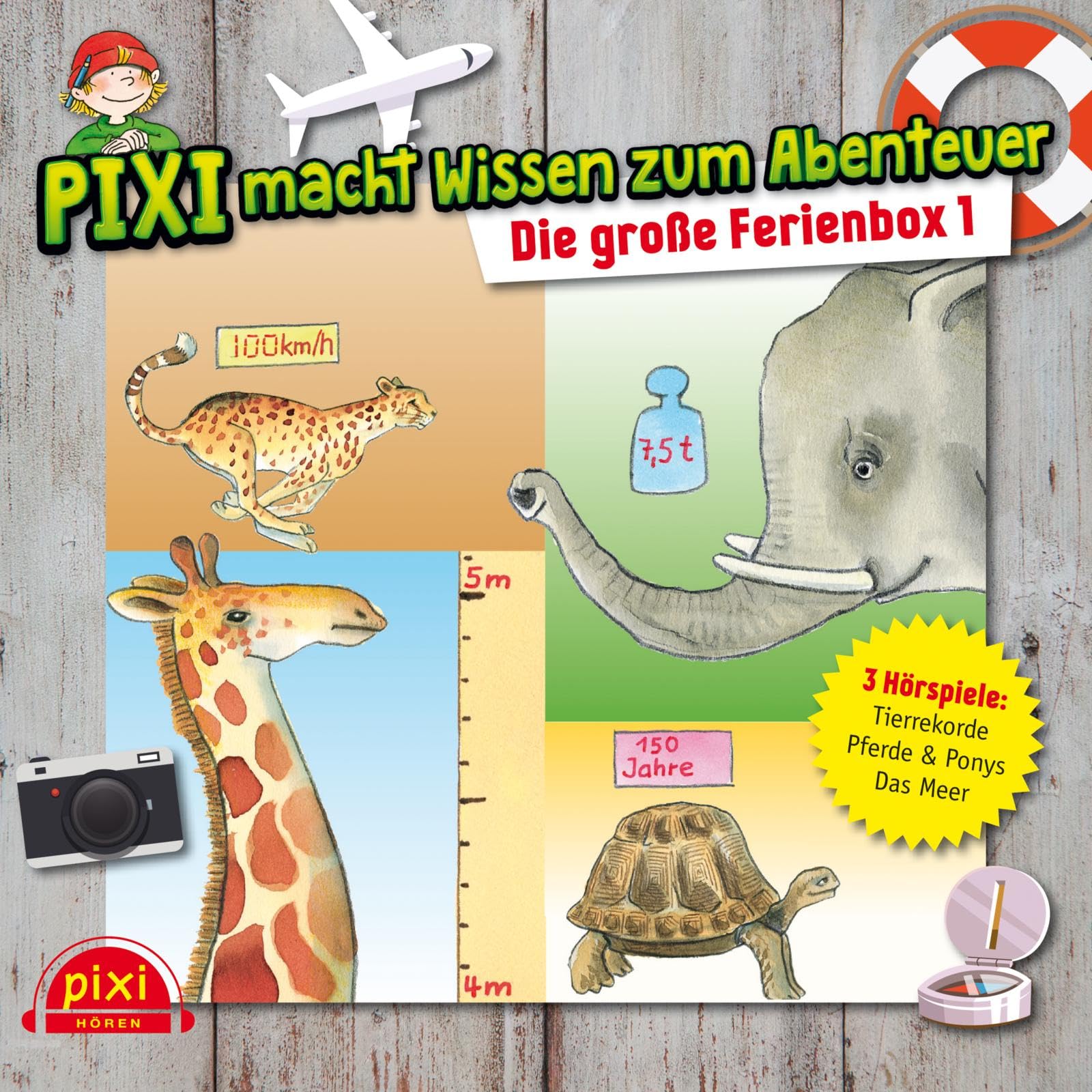 Pixi Wissen: Pixi macht Wissen zum Abenteuer: Die große Ferienbox 1: Tierrekorde, Das Meer, Pferde und Ponys : 3 CDs cd
