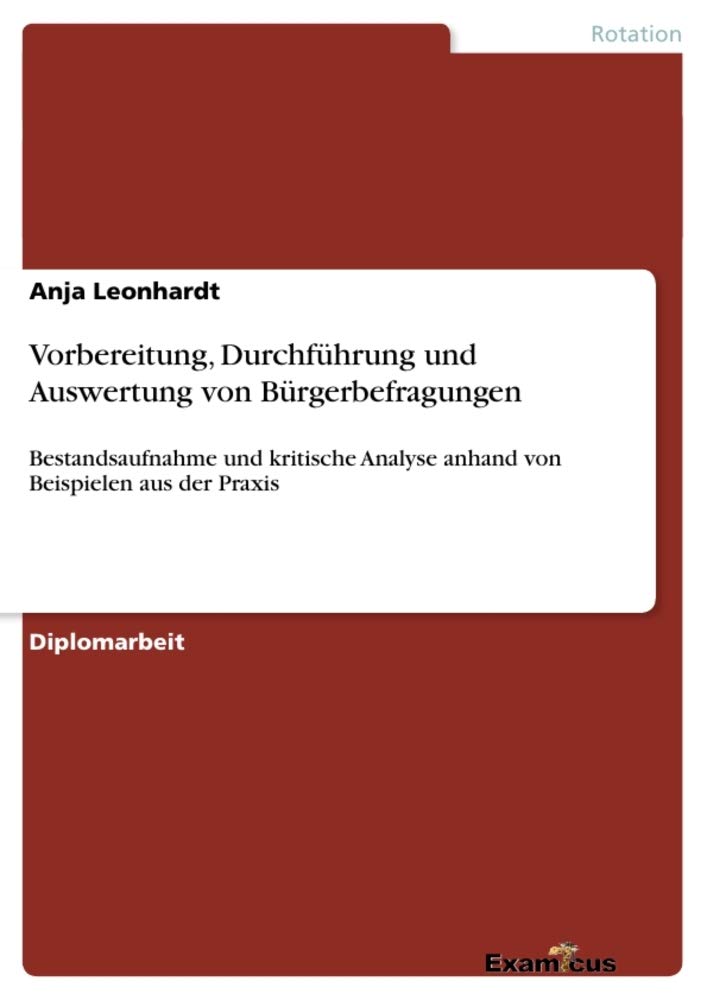 Vorbereitung, Durchführung und Auswertung von Bürgerbefragungen Law