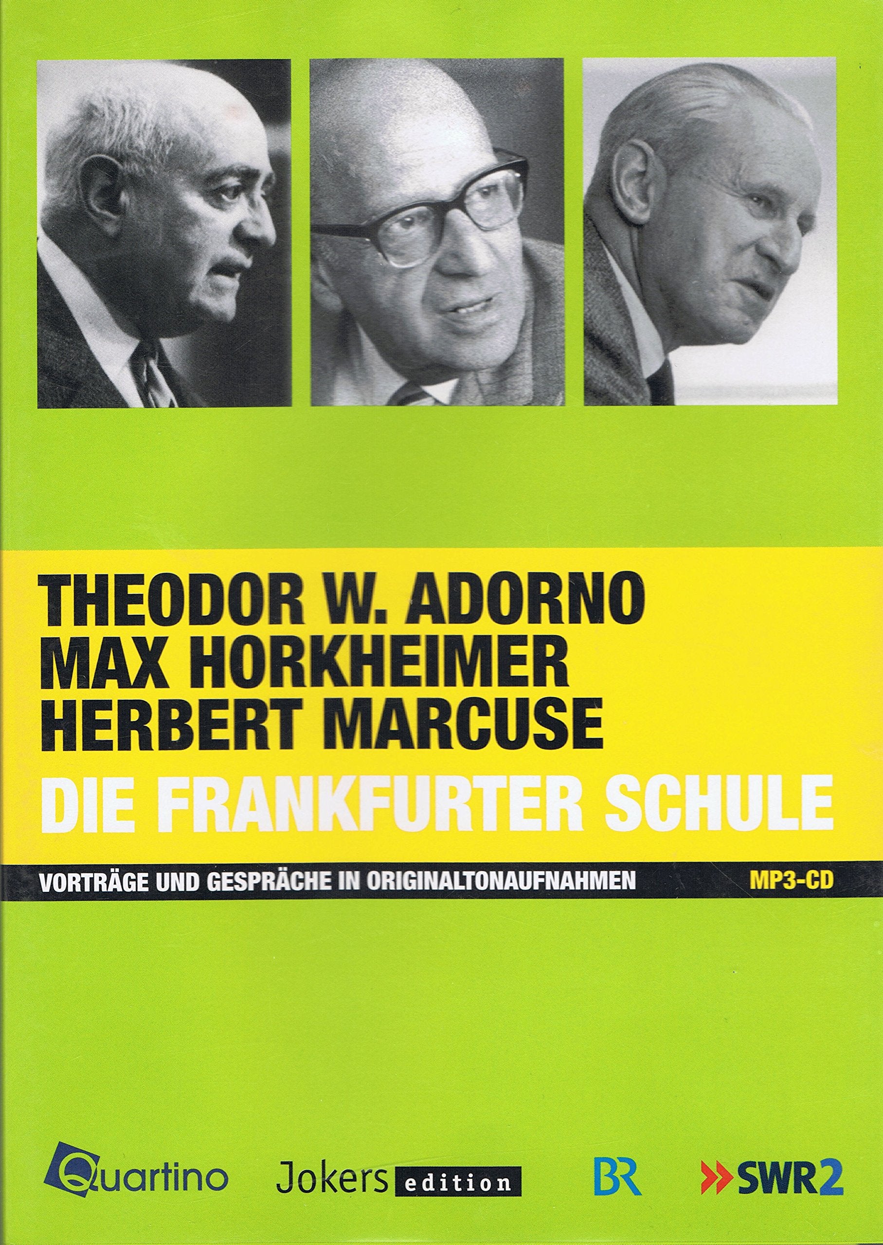 Die Frankfurter Schule - Vorträge und Gespräche in Originaltonaufnahmen - MP3 CD - Laufzeit ca. 700 Minuten Music