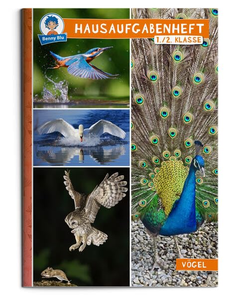 Benny Blu Bambini Hausaufgabenheft Vögel: 1./2. Klasse Vögel DIN A4 Learning & Reference