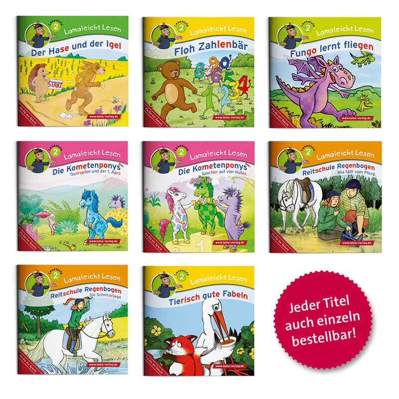 Lamaleicht Lesen Themenset Lesestufe 2: Tierische Geschichten (Lamaleicht Lesen. Lesestufe 2) Children's books