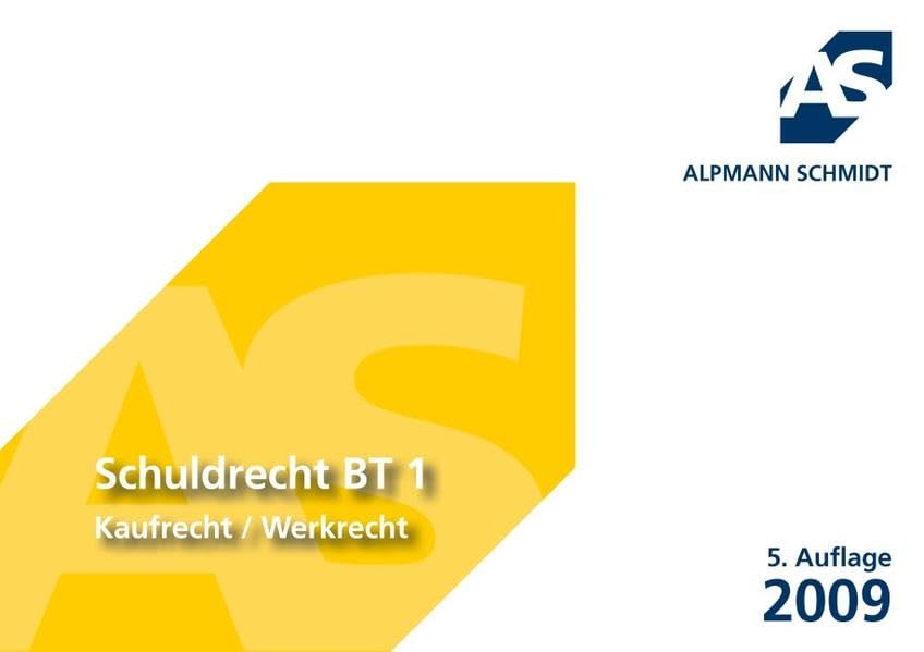 Schuldrecht BT 1: Kaufrecht / Werkrecht Law
