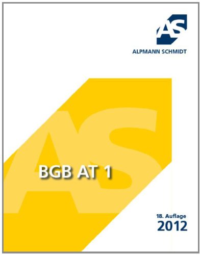 BGB AT 1 Law Books