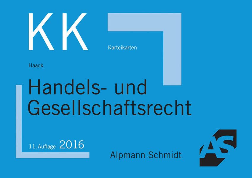 Karteikarten Handels- und Gesellschaftsrecht Law
