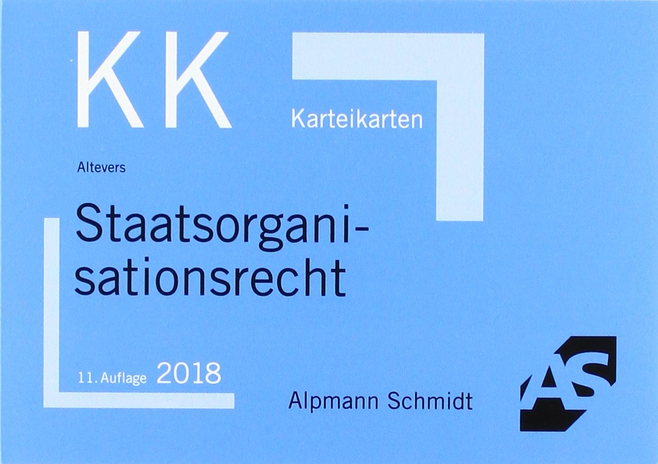 Bundle Altevers, Skript Staatsorganisationsrecht + Altevers, Karteikarten Staatsorganisationsrecht Law