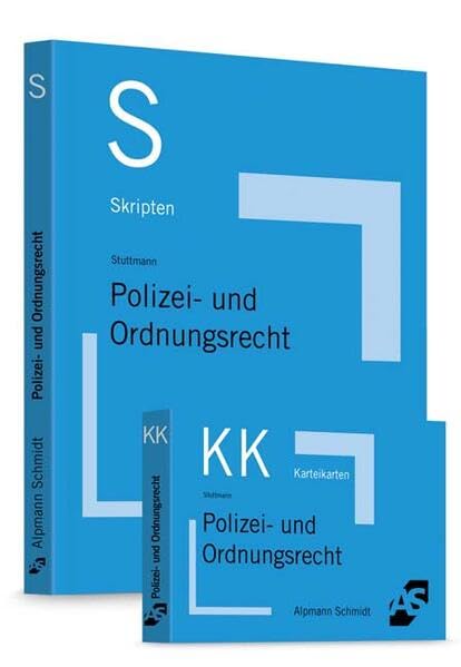 Bundle Stuttmann Skript Polizei- und Ordnungsrecht + Karteikarten Polizei- und Ordnungsrecht Law
