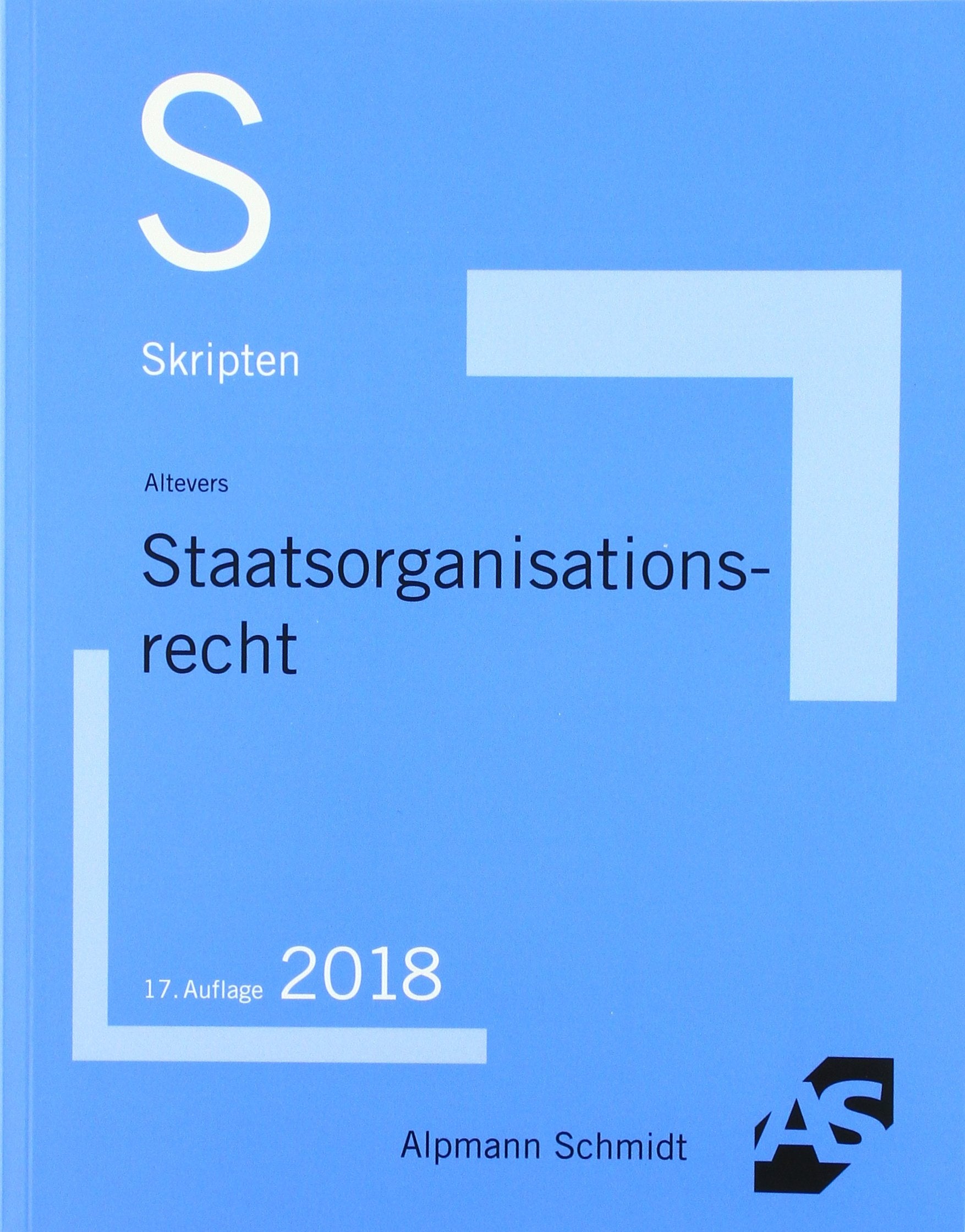 Skript Staatsorganisationsrecht Law Books