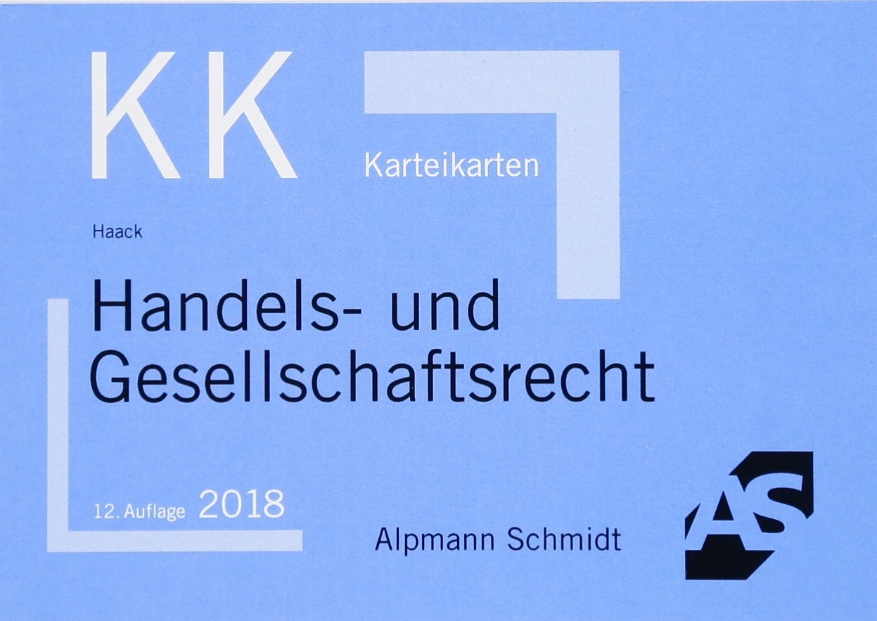 Karteikarten Handels- und Gesellschaftsrecht Law
