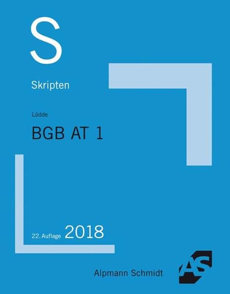 Skript BGB AT 1 Law Books