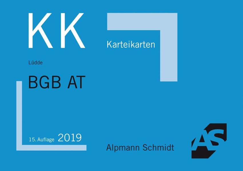 Karteikarten BGB Allgemeiner Teil Law