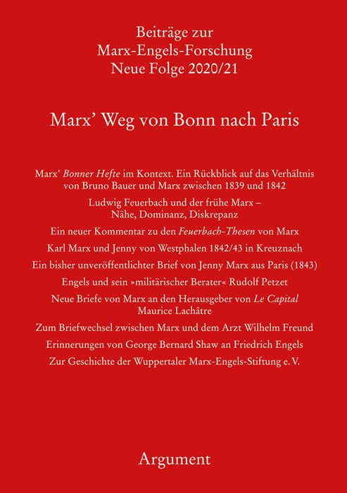 Marx’ Weg von Bonn nach Paris (Beiträge zur Marx-Engels-Forschung: Neue Folge) Philosophy