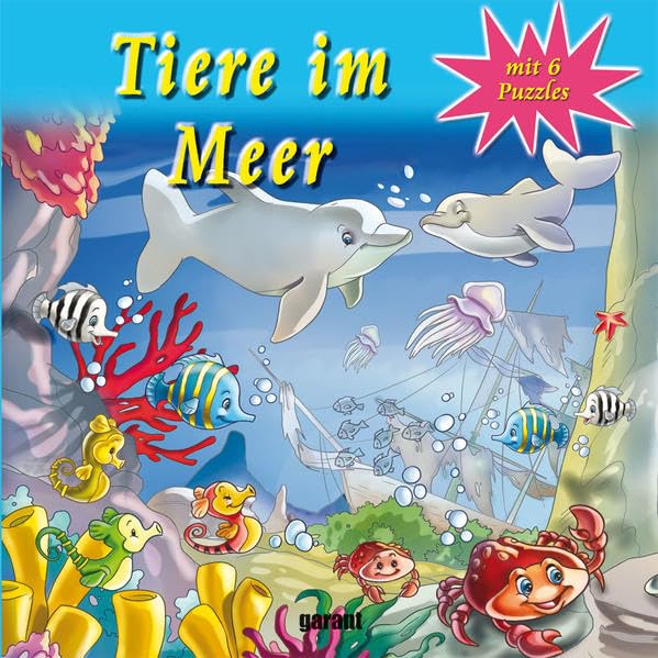 Tiere im Meer Puzzlebuch: Mit 6 Puzzles Children's books