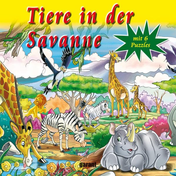 Tiere in der Savanne Puzzlebuch Children's books