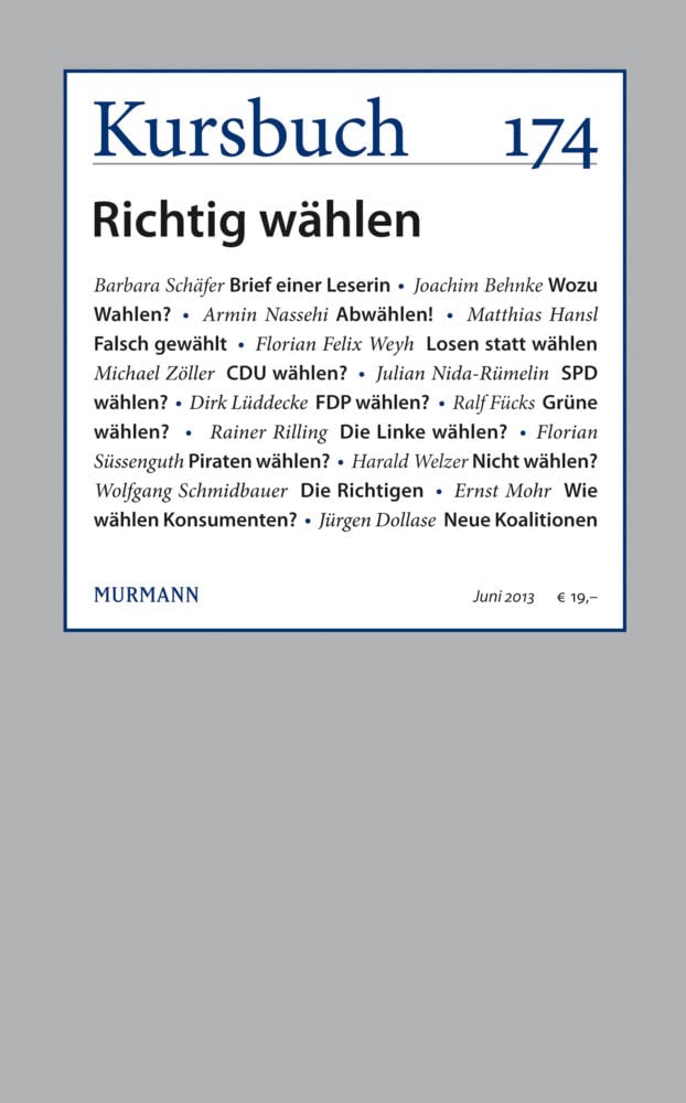 Kursbuch 174. Richtig wählen Books