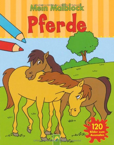 Mein Malblock Pferde: 120 Bilder zum Ausmalen Tiptoi & Games