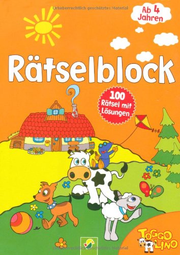 Toggolino Rätselblock orange: 100 Rätsel mit Lösungen book
