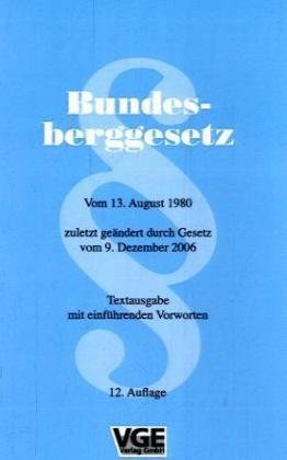 Bundesberggesetz Law Books