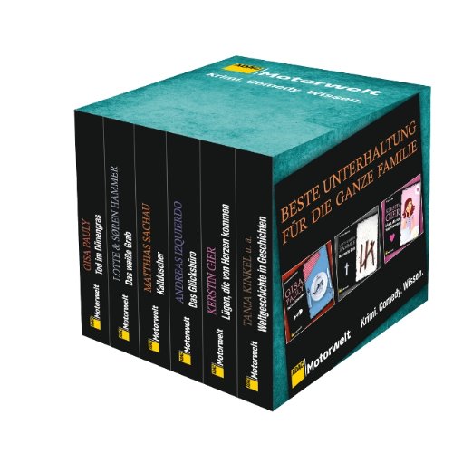 ADAC Motorwelt Hörbuchbox: Tod im Dünengras/Das weiße Grab/Kaltduscher/Das Glücksbüro/Lügen, die von Herzen kommen/Weltgeschichte in Geschichten Contemporary literature Books