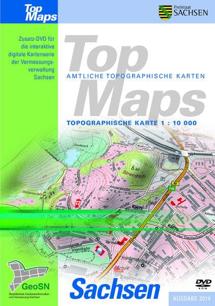 Topographische Karte 1 : 10 000: DVD-ROM TopMaps Sachsen (Top50 Sachsen / TopMaps Sachsen / Karten auf CD-ROM, DVD-ROM und Blu-ray) Leisure, Home & Garden