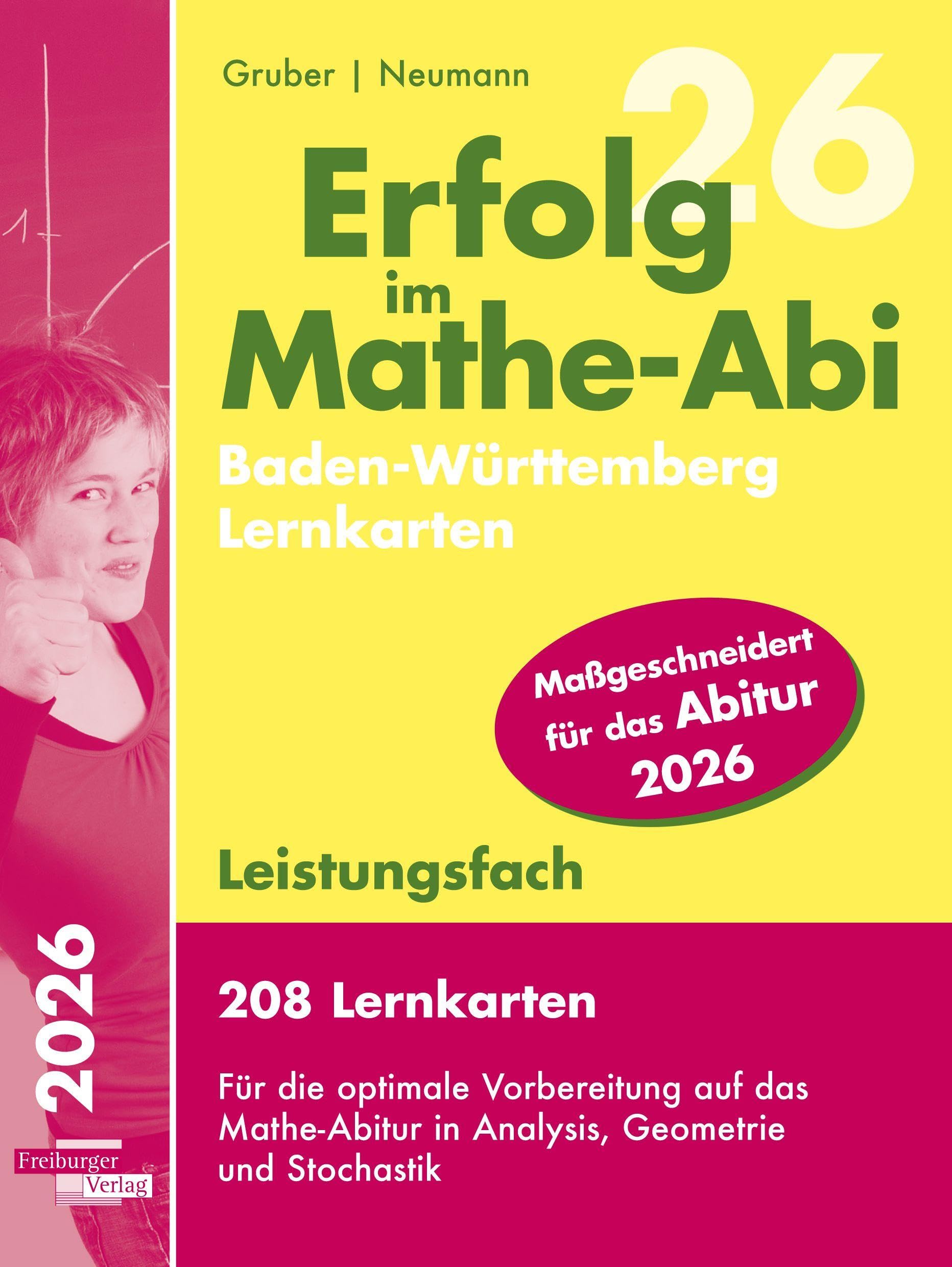 Erfolg im Mathe-Abi 2026, 208 Lernkarten Leistungsfach Allgemeinbildendes Gymnasium Baden-Württemberg Study Guides
