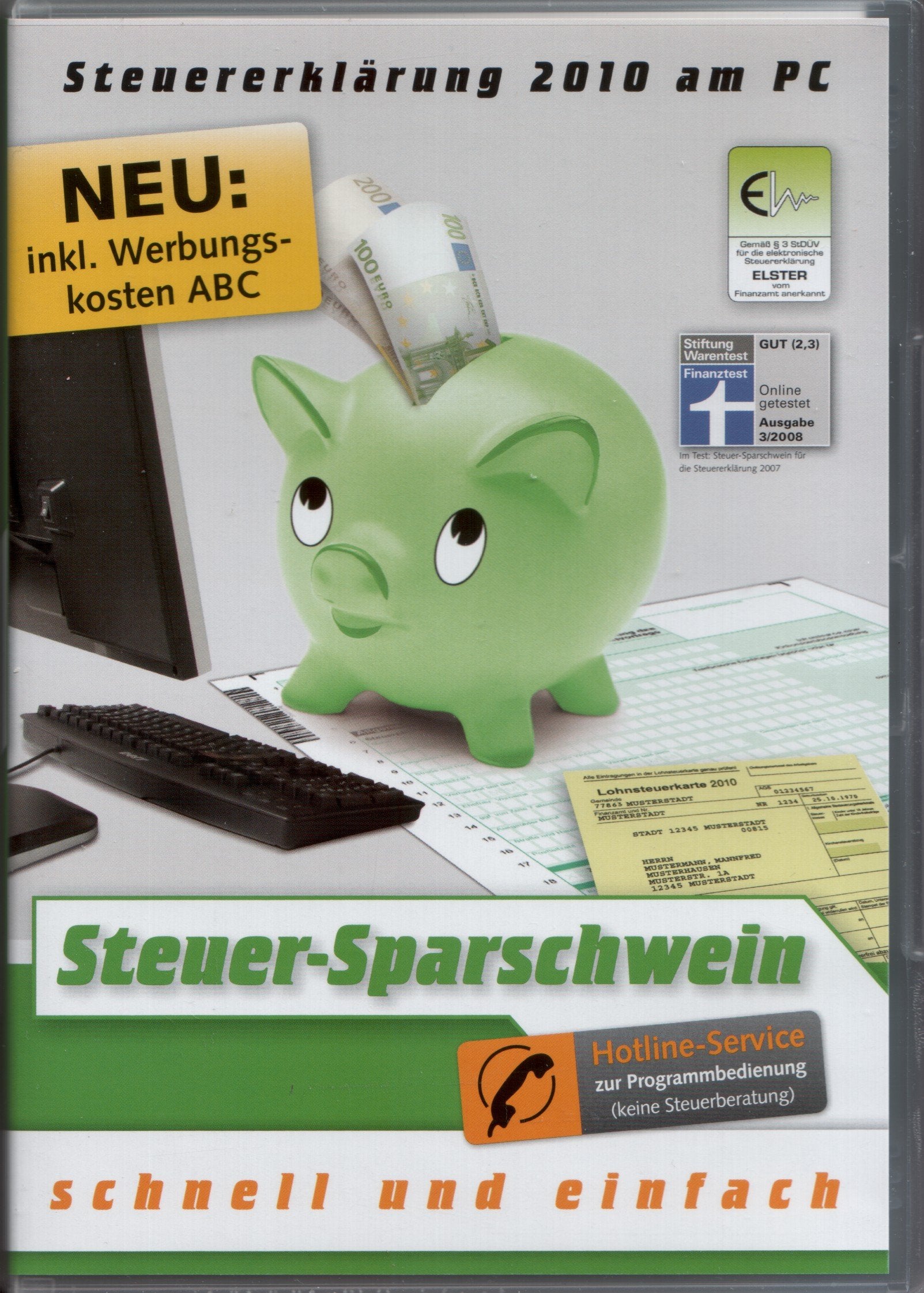 Steuer-Sparschwein - Steuererklärung 2010 am PC Taxes & Bookkeeping