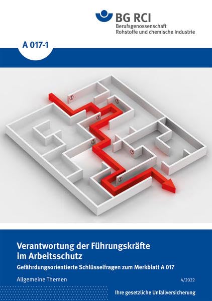 A 017-1 Verantwortung der Führungskräfte im Arbeitsschutz: Gefährdungsorientierte Schlüsselfragen zum Merkblatt A 017 (A-Reihe - Allgemeine Themen) Business & Technology
