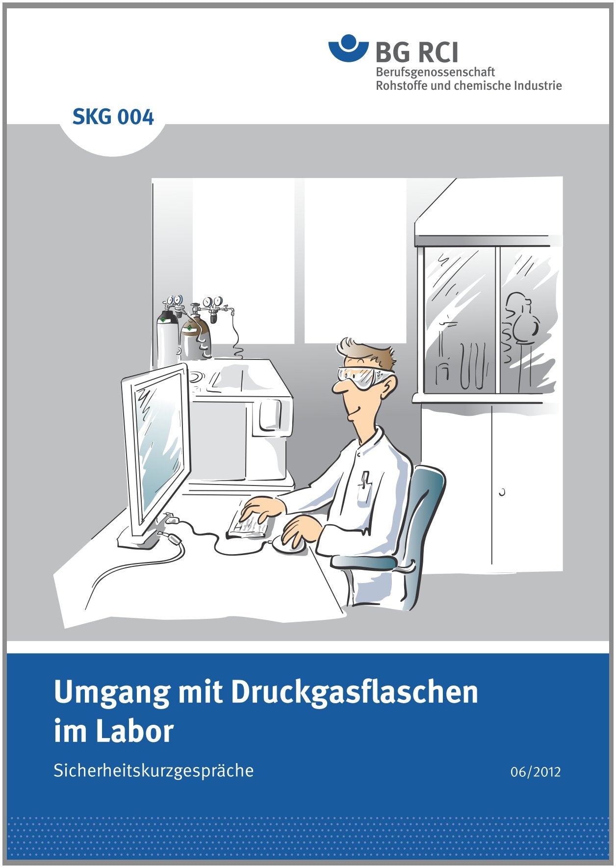 SKG 004 Umgang mit Druckgasflaschen im Labor: Sicherheitskurzgespräch mit Wimmelbild Media & Communication