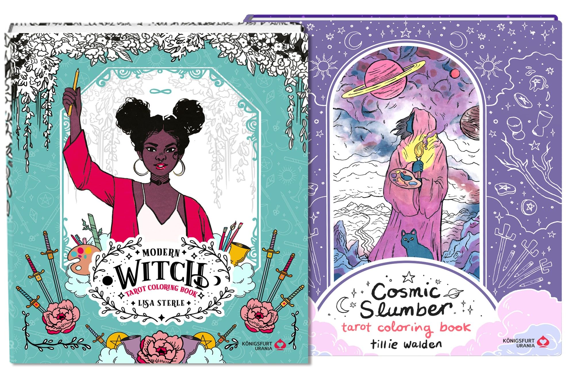 Modern Witch Tarot Coloring Book / Cosmic Slumber Tarot Coloring Books-Bundle Manga