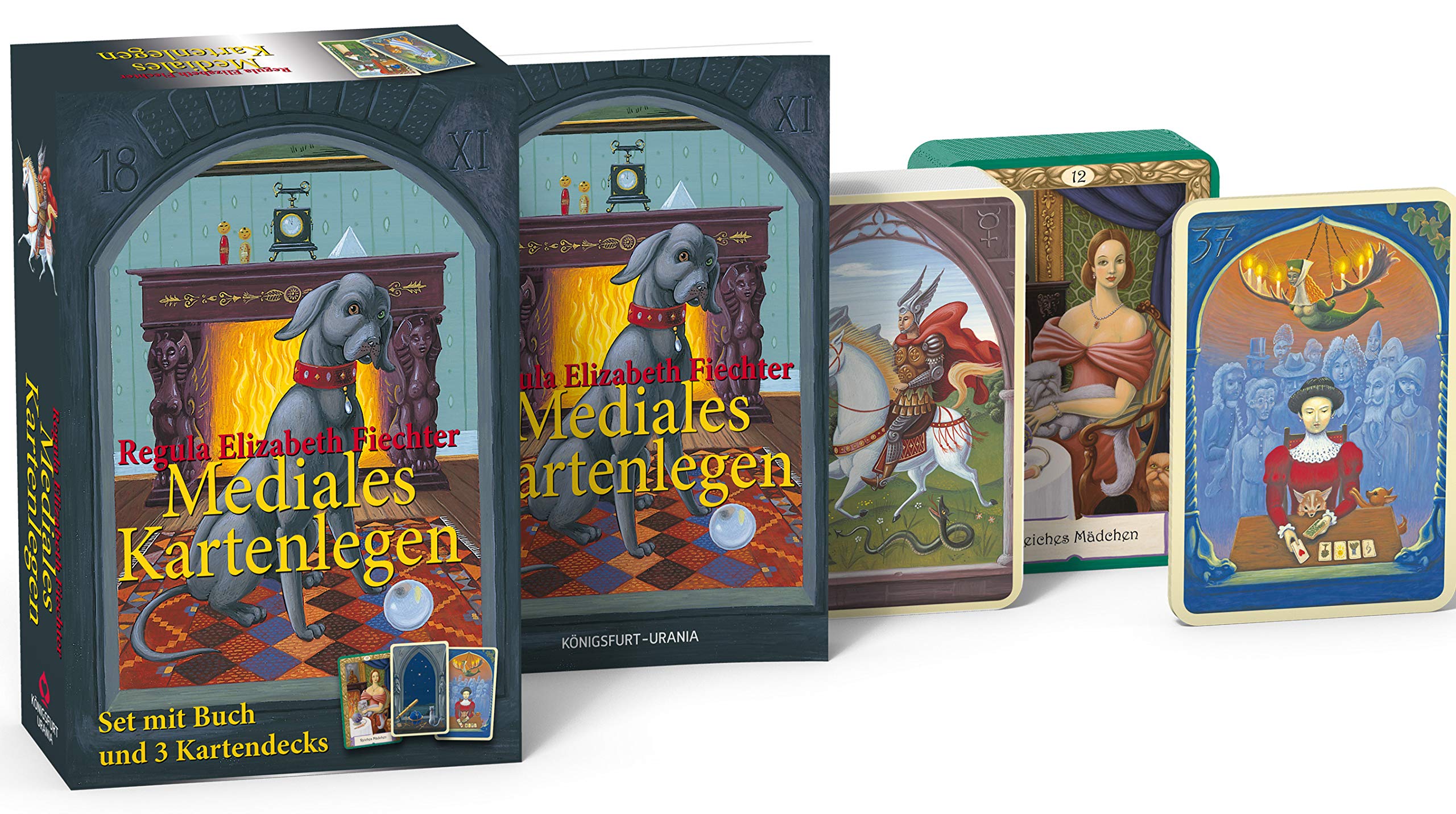 Mediales Kartenlegen: Set mit Buch und 3 Kartendecks Religion & Esotericism