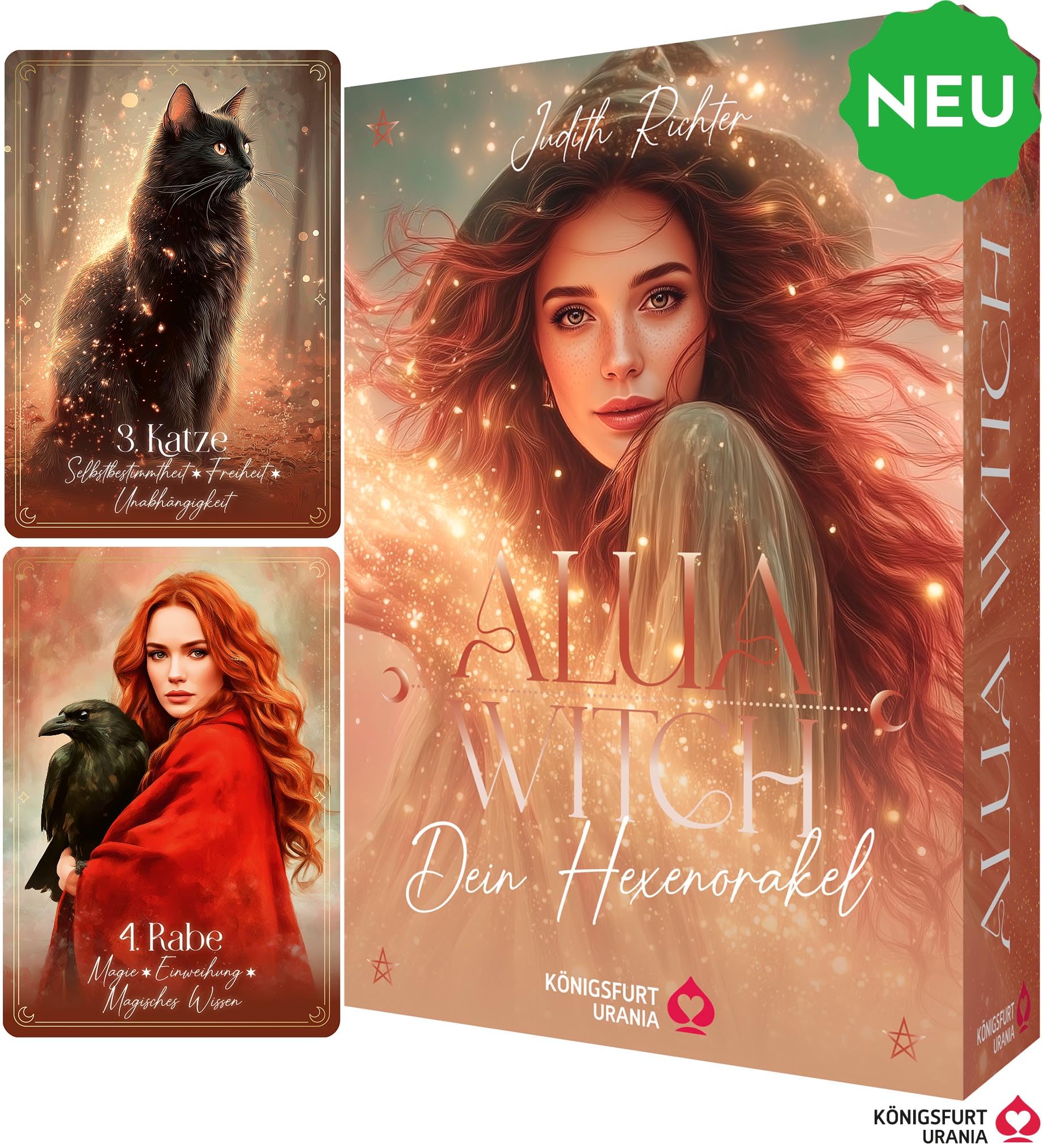 Alua Witch - Dein Hexenorakel - 40 Orakelkarten-96-seitiges Booklet Psychology