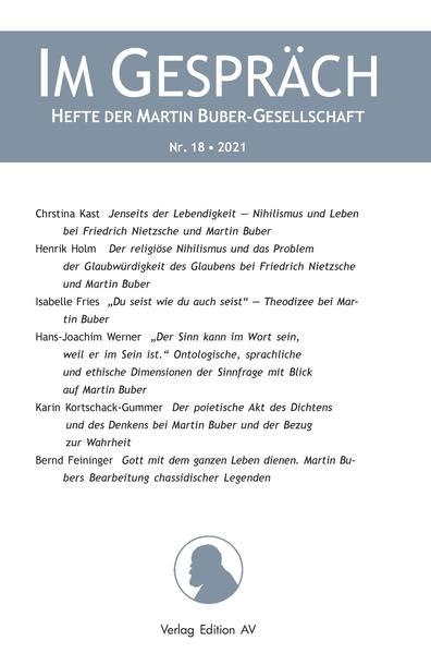 IM GESPRÄCH / Nr. 18 • 2021: HEFTE DER MARTIN BUBER-GESELLSCHAFT Books