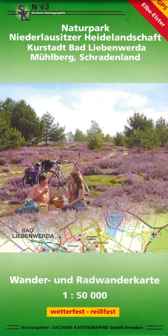 Naturpark Niederlausitzer Heidelandschaft - Kurstadt Bad Liebenwerda - Mühlberg - Schradenland 1:50 000 Leisure, Home & Garden