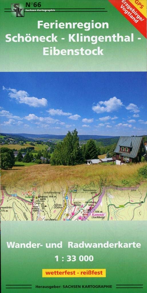 Ferienregion Schöneck-Klingenthal-Eibenstock: Wander- und Radwanderkarte mit Reitwegen 1:33 000 GPS-fähig, wetterfest, reißfest Leisure, Home & Garden