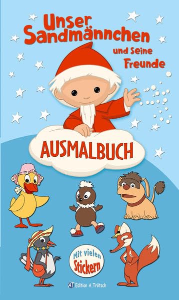 Ausmalbuch Sandmännchen und seine Freunde: Mit vielen Stickern book