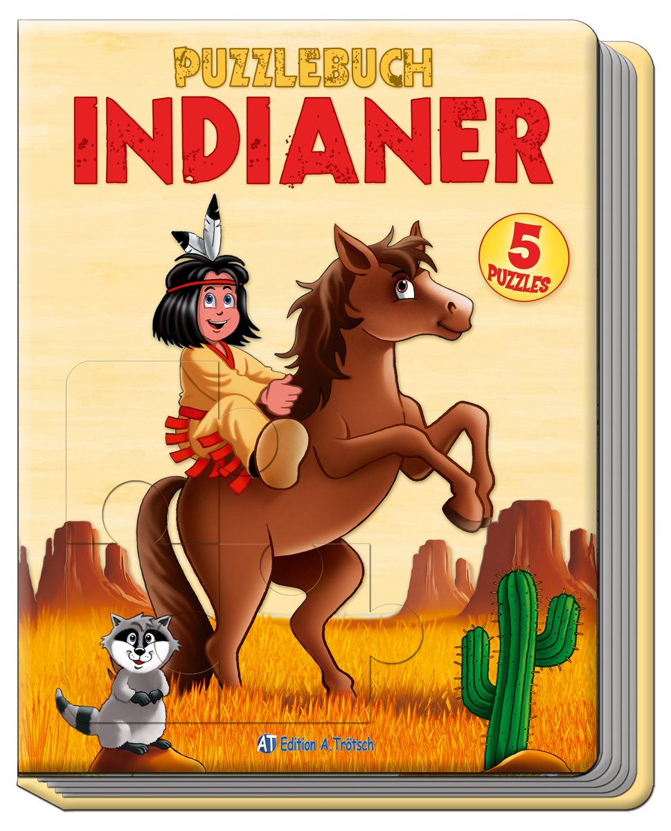 Puzzlebuch Indianer: Mit 5 Puzzles á 12 Teilen Non-fiction