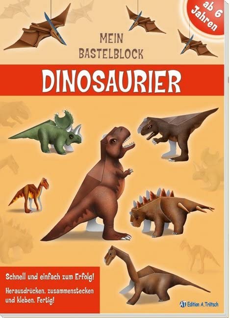 Bastelblock "Dinosaurier": 21 x 29 cm, 8 Bögen (Malbücher mit ...) Film, Art & Culture