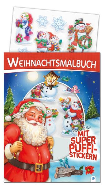Weihnachtsmalbuch mit Puffi-Stickern Non-fiction