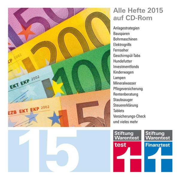 test und Finanztest Archiv CD-Rom 2015, CD-ROMAlle Hefte 2015 auf CD-ROM. für PC, Mac und Linux Other software