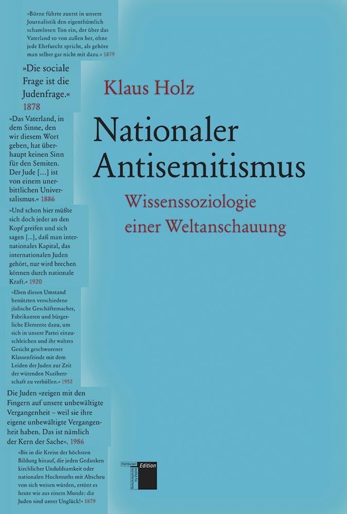 Nationaler Antisemitismus. Wissenssoziologie einer Weltanschauung Social Sciences